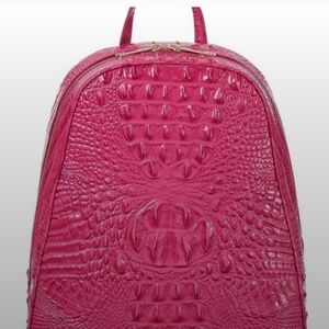 Pre-Owned  — BRAHMIN Melbourne Collection Paradise Pink Nola Backpack